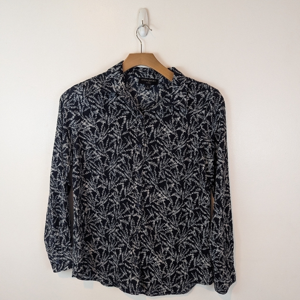 Banana Republic Floral Print Buttondown Blouse, Sz M